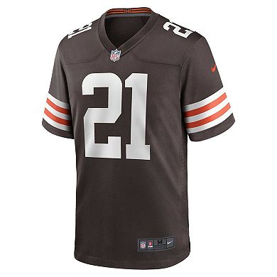 Men's Nike Denzel Ward Brown Cleveland Browns Game Jersey