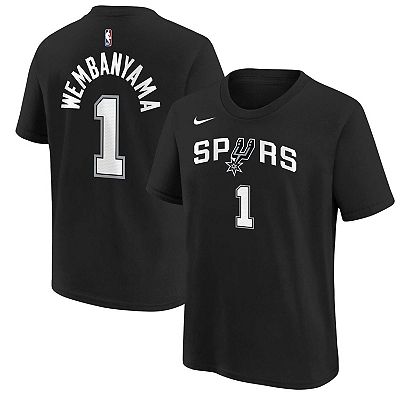 Youth Victor Wembanyama Black San Antonio Spurs Icon Name & Number
