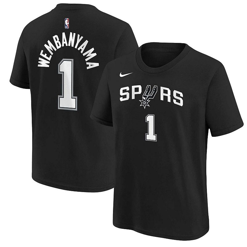Youth Victor Wembanyama Black San Antonio Spurs Icon Name & Number