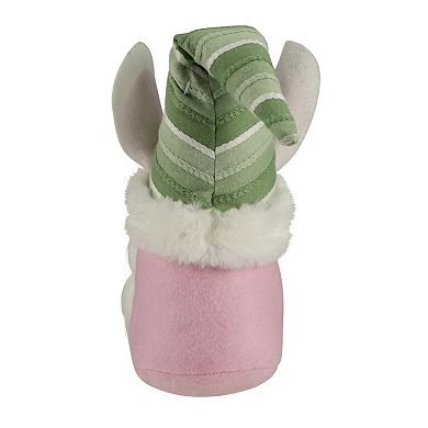 Northlight Pink and Green Gnome Girl with Bunny Ears Easter Tabletop Décor