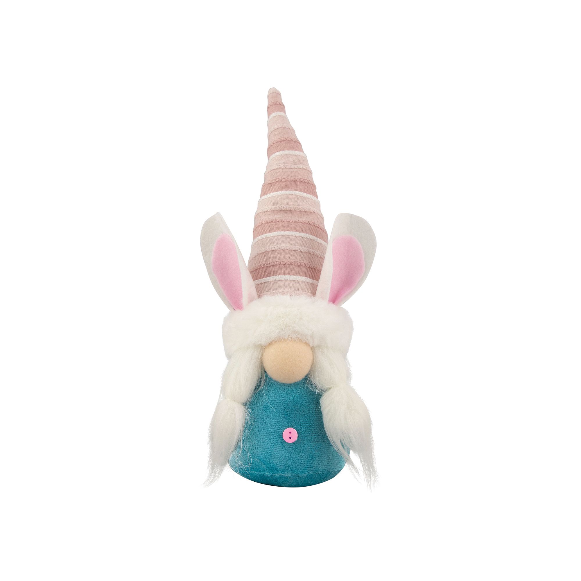 Northlight Blue and Pink Girl Easter Bunny Gnome Tabletop Décor