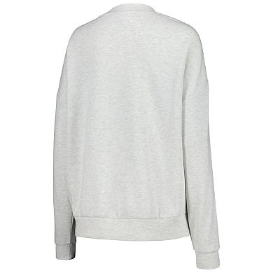 Women's Gameday Couture Ash Florida State Seminoles Team Effort Pullover Sweatshirt & Shorts Sleep Set