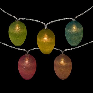 Northlight Multi-Color Glitter Easter Egg LED String Lights