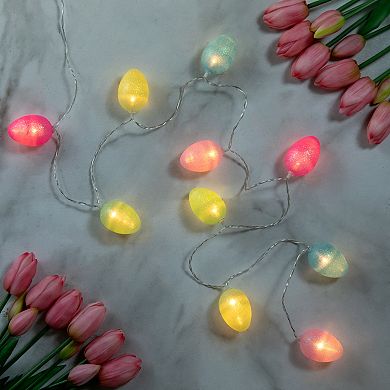 Northlight Multi-Color Glitter Easter Egg LED String Lights