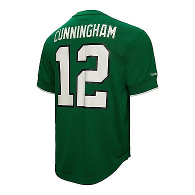 Men's Mitchell & Ness Randall Cunningham Kelly Green Philadelphia Eagles Retired Player Name & Number Mesh Top