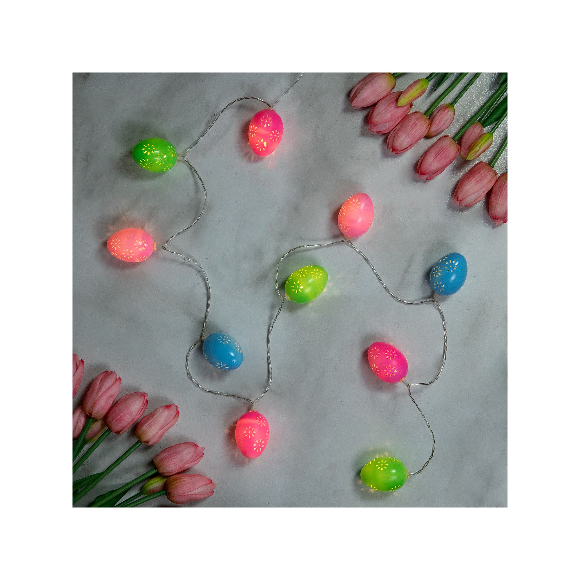 Northlight Multi-Color Easter Egg LED String Lights, Multicolor