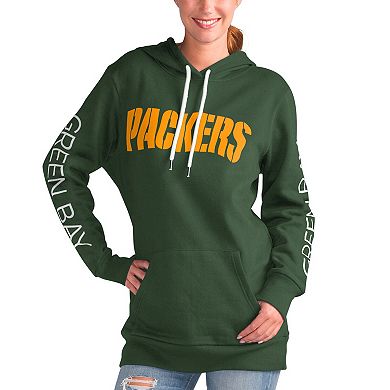 Women's G-III 4Her by Carl Banks Green Green Bay Packers Extra Inning Pullover Hoodie