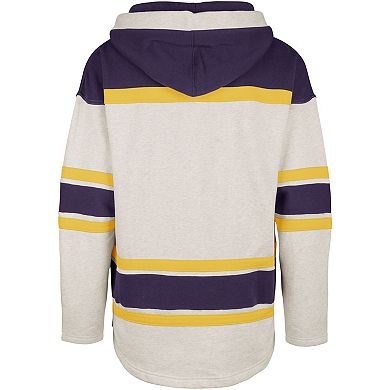 Men's '47 Oatmeal Los Angeles Kings Rockaway Lacer Pullover Hoodie