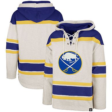 Men's '47 Oatmeal Buffalo Sabres Rockaway Lacer Pullover Hoodie