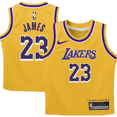 Toddler Nike LeBron James Gold Los Angeles Lakers Swingman Player Jersey Icon Edition