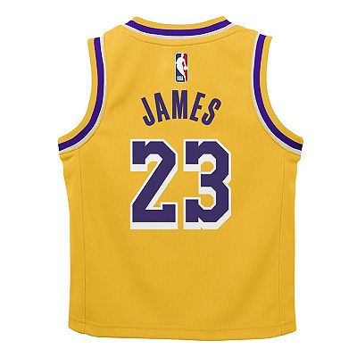 Toddler Nike LeBron James Gold Los Angeles Lakers Swingman Player Jersey Icon Edition