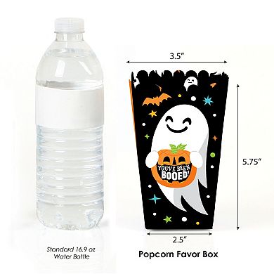 Big Dot Of Happiness You've Been Booed Ghost Halloween Party Favor Popcorn Treat Boxes 12 Ct