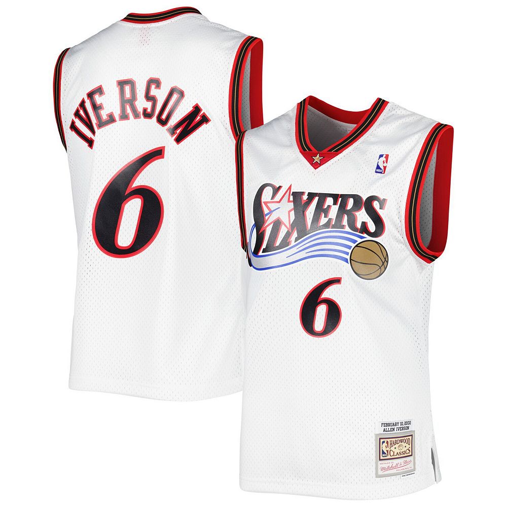 Men's Mitchell & Ness Allen Iverson White Philadelphia 76ers 2001