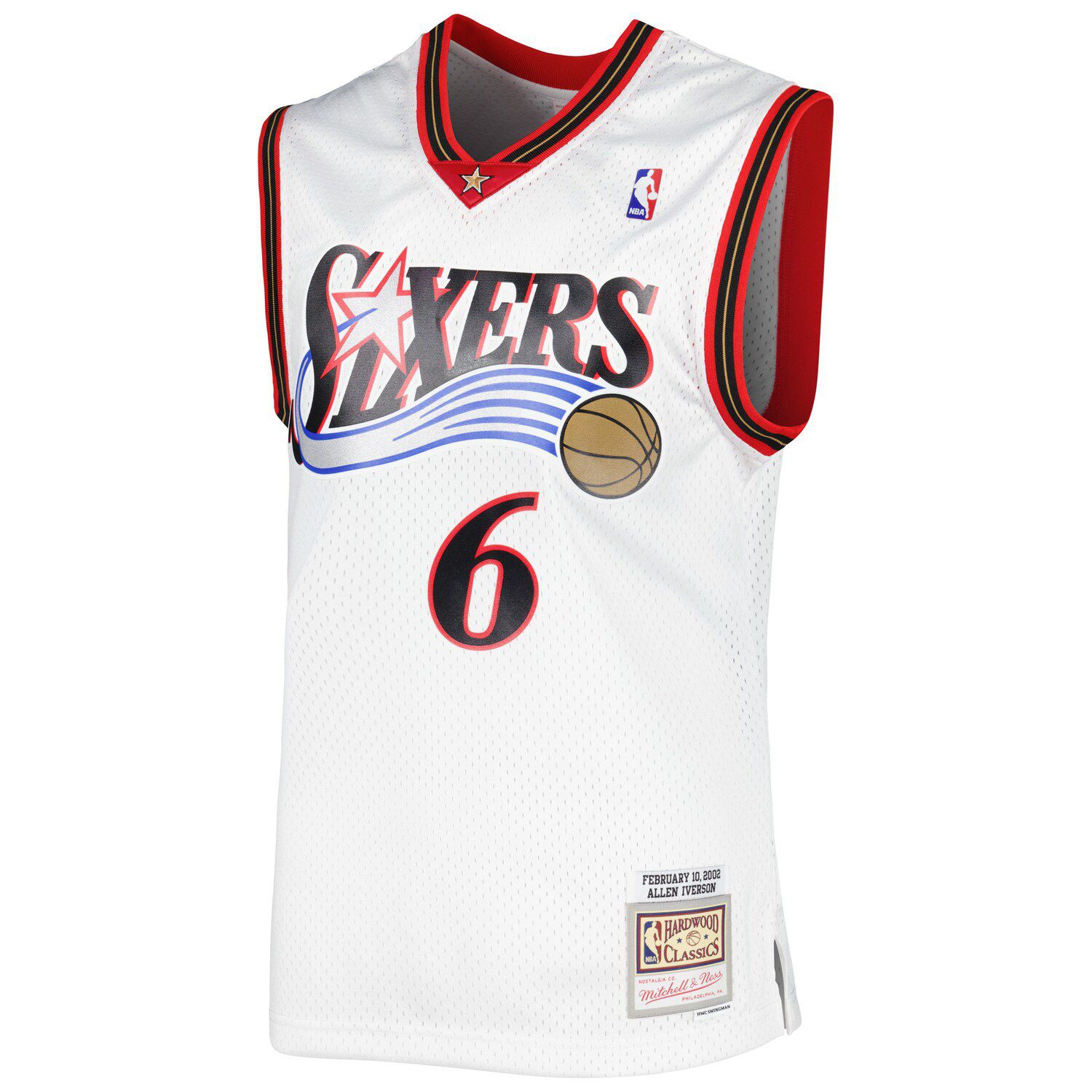 Men's Mitchell & Ness Allen Iverson White Philadelphia 76ers 2001/02 ...