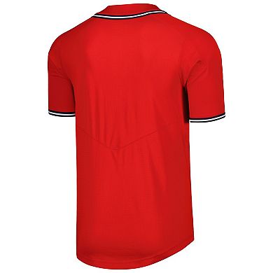 Men's Nike Red Ole Miss Rebels Full-Button Replica Baseball Jersey