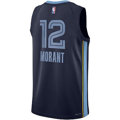 Youth Nike Ja Morant Navy Memphis Grizzlies Swingman Jersey - Icon Edition