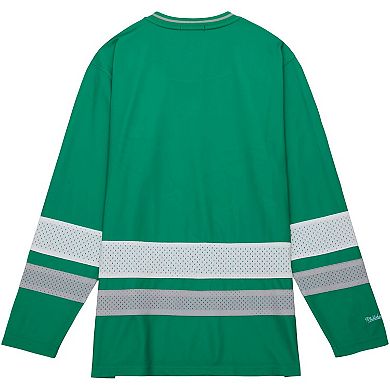 Women's Mitchell & Ness Green Philadelphia Eagles Big Face 7.0 Long Sleeve Jersey T-Shirt