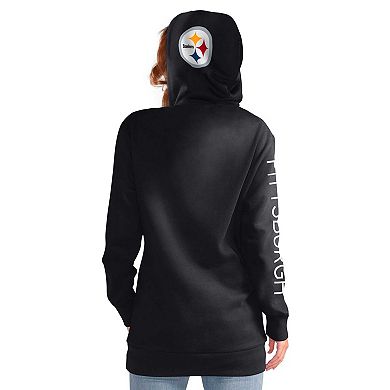 Women's G-III 4Her by Carl Banks Black Pittsburgh Steelers Extra Inning Pullover Hoodie