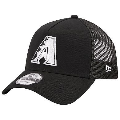 Men's New Era Black Arizona Diamondbacks A-Frame 9FORTY Trucker Adjustable Hat