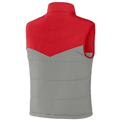 Men's Darius Rucker Collection by Fanatics Scarlet/Gray Ohio State Buckeyes Colorblocked Full-Zip Reversible Vest