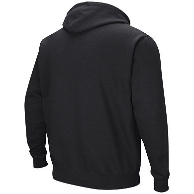 Men's Colosseum Black Appalachian State Mountaineers Double Arch Pullover Hoodie