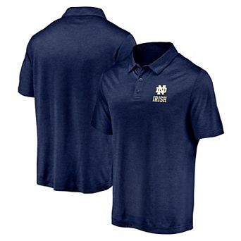 Men's Fanatics Branded Navy Notre Dame Fighting Irish Primary Logo Striated Polo