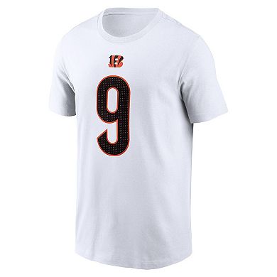 Men's Nike Joe Burrow White Cincinnati Bengals Player Name & Number T-Shirt