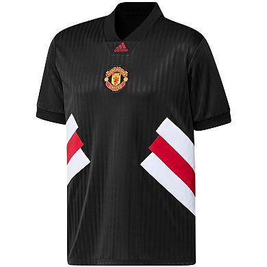 Men's adidas Black Manchester United Football Icon Jersey