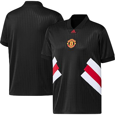 Men's adidas Black Manchester United Football Icon Jersey