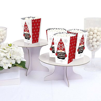 Big Dot Of Happiness Christmas Gnomes - Holiday Party Favor Popcorn Treat Boxes - Set Of 12
