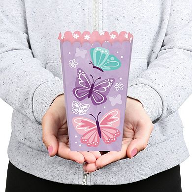 Big Dot Of Happiness Beautiful Butterfly Baby Shower Birthday Party Favor Popcorn Boxes 12 Ct