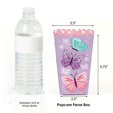 Big Dot Of Happiness Beautiful Butterfly Baby Shower Birthday Party Favor Popcorn Boxes 12 Ct