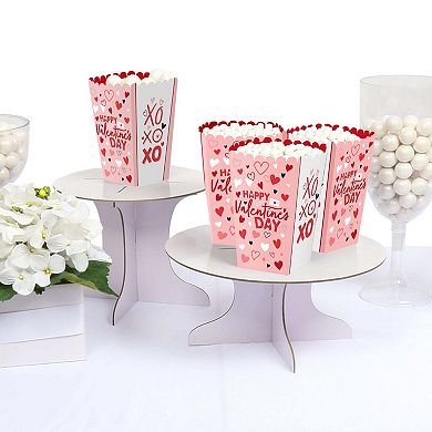 Big Dot Of Happiness Happy Valentine's Day - Popcorn Treat Boxes - Set Of 12