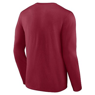 Men's Fanatics Branded Crimson Oklahoma Sooners Campus Long Sleeve T-Shirt