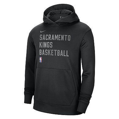 Unisex Nike Black Sacramento Kings 2023/24 Performance Spotlight On-Court Practice Pullover Hoodie