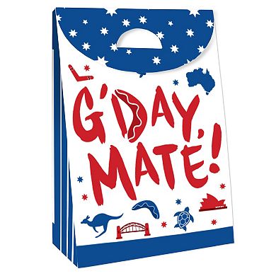 Big Dot Of Happiness Australia Day G’day Mate Party Gift Favor Bags Party Goodie Boxes 12 Ct