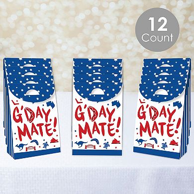 Big Dot Of Happiness Australia Day G’day Mate Party Gift Favor Bags Party Goodie Boxes 12 Ct