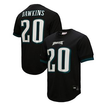 Men's Mitchell & Ness Brian Dawkins Black Philadelphia Eagles Retired Player Name & Number Mesh Top