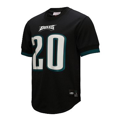 Men's Mitchell & Ness Brian Dawkins Black Philadelphia Eagles Retired Player Name & Number Mesh Top