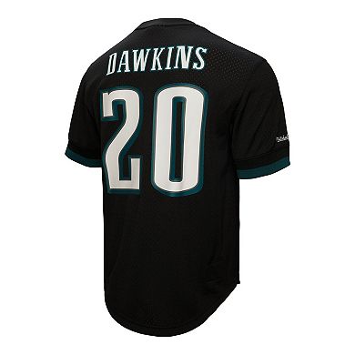 Men's Mitchell & Ness Brian Dawkins Black Philadelphia Eagles Retired Player Name & Number Mesh Top