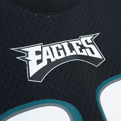 Men's Mitchell & Ness Brian Dawkins Black Philadelphia Eagles Retired Player Name & Number Mesh Top