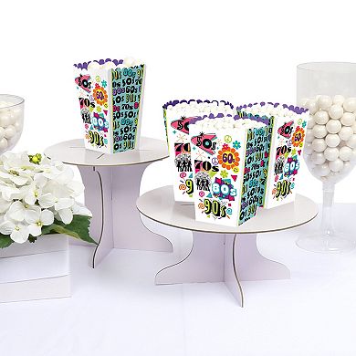 Big Dot Of Happiness Through The Decades 50s, 60s, 70s, 80s, & 90s Favor Popcorn Boxes 12 Ct