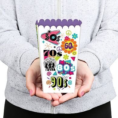 Big Dot Of Happiness Through The Decades 50s, 60s, 70s, 80s, & 90s Favor Popcorn Boxes 12 Ct