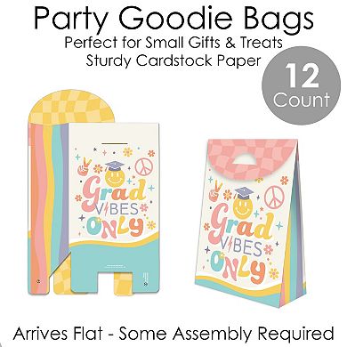 Big Dot Of Happiness Groovy Grad Hippie Graduation Party Gift Bags Party Goodie Boxes 12 Ct