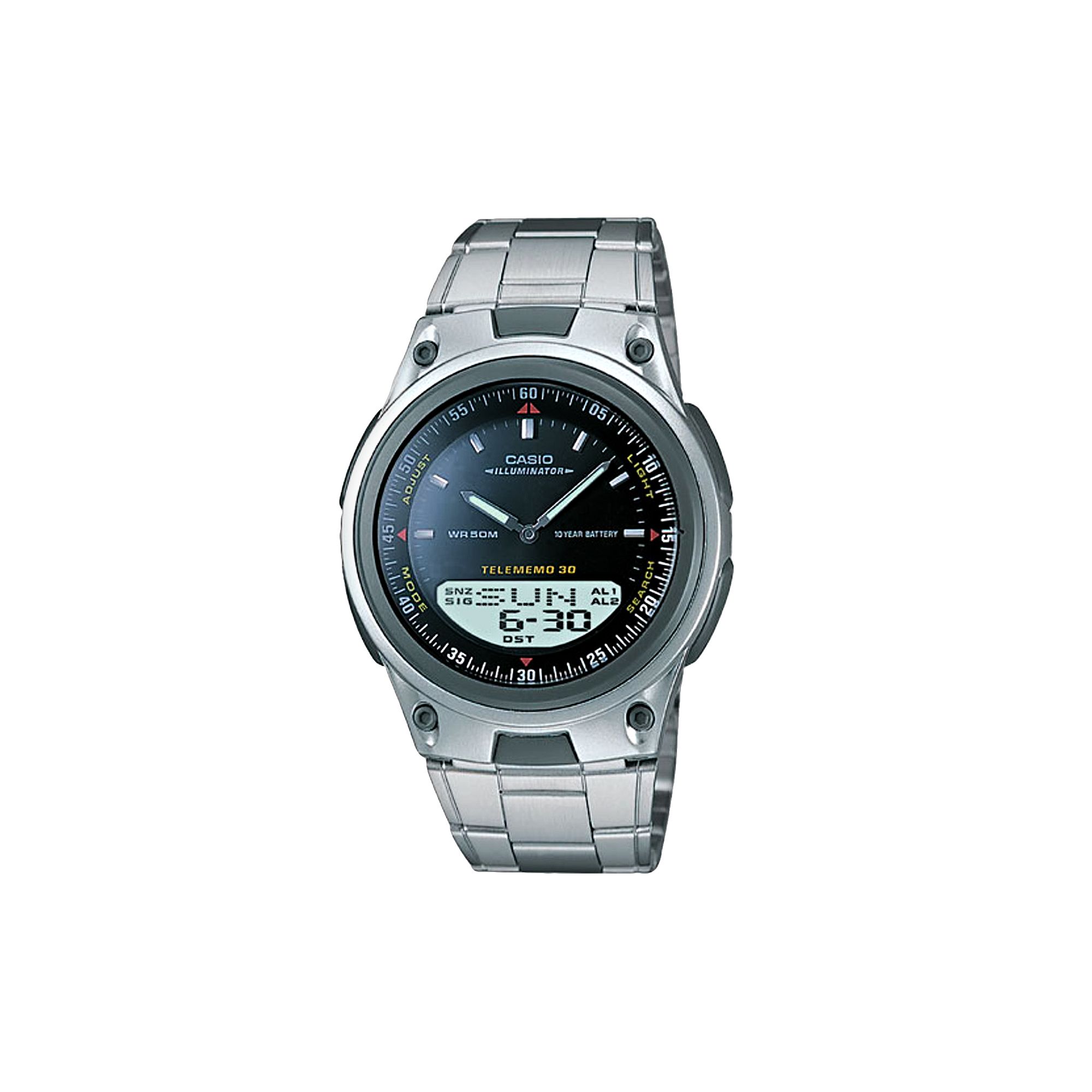 Casio Mens Forester Illuminator Analog & Digital Databank Chronograph Watc