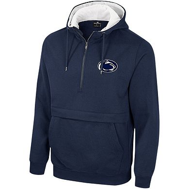 Men's Colosseum Navy Penn State Nittany Lions Half-Zip Hoodie