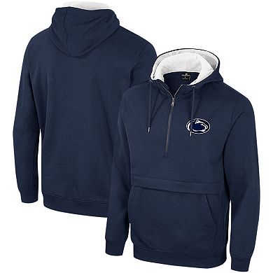 Men's Colosseum Navy Penn State Nittany Lions Half-Zip Hoodie