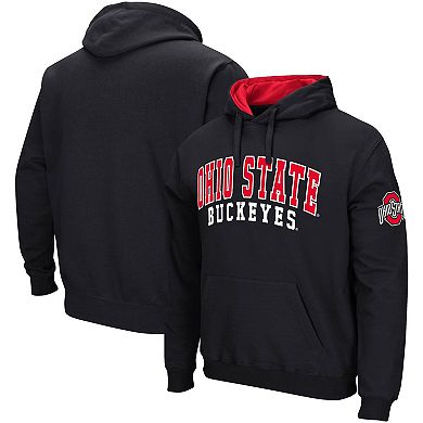 Men's Colosseum Black Ohio State Buckeyes Double Arch Pullover Hoodie