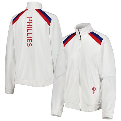 Women's G-III 4Her by Carl Banks White Philadelphia Phillies Red Flag Full-Zip Track Jacket