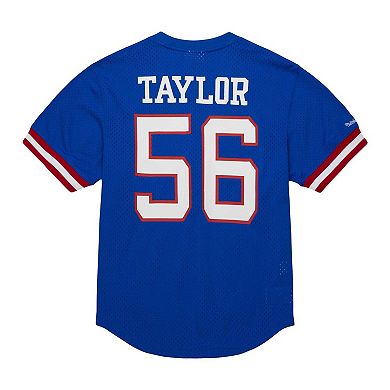 Men's Mitchell & Ness Lawrence Taylor Royal New York Giants Retired Player Name & Number Mesh Top